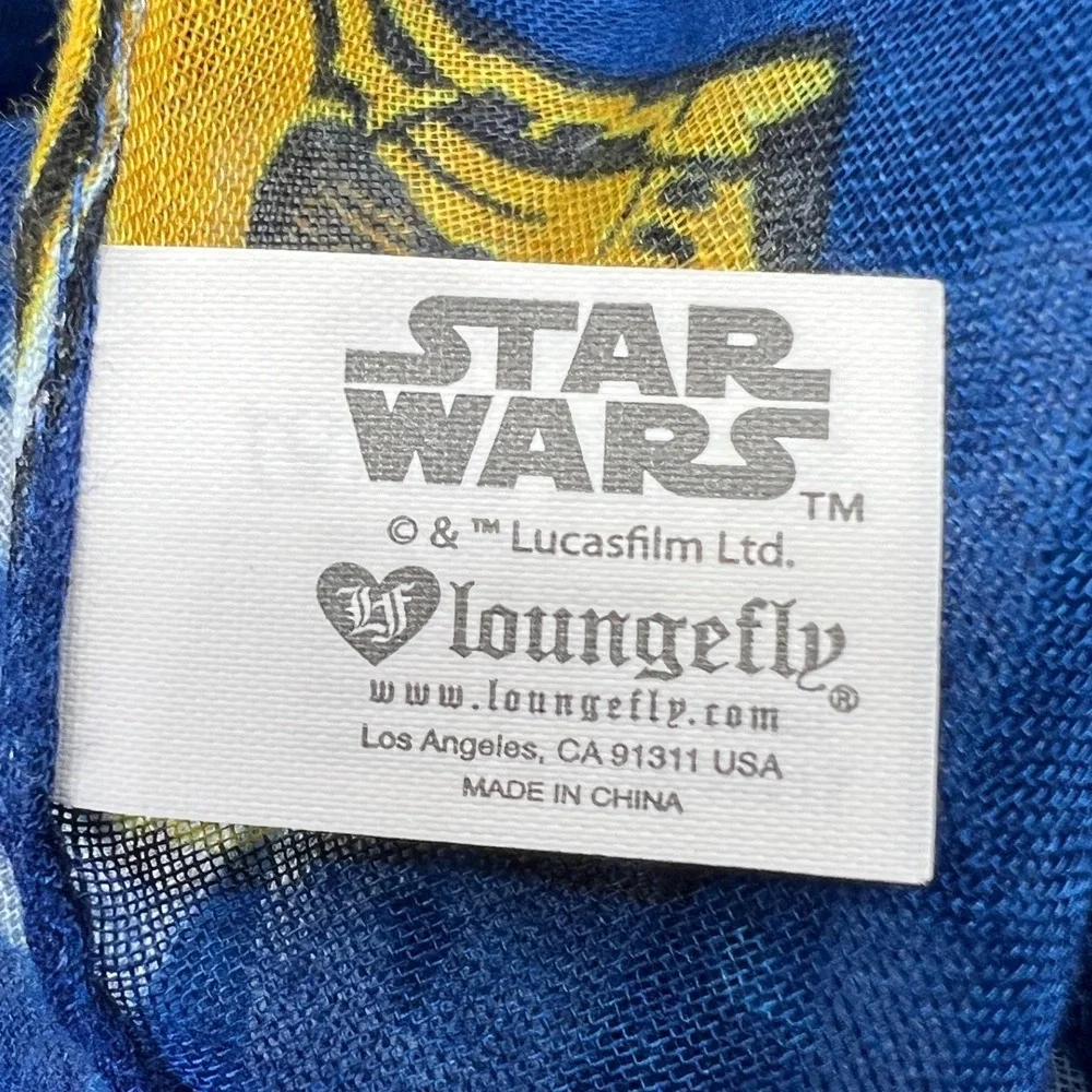 Loungefly Disney Star Wars Droid Oblong Gauzy Scarf R2-D2 C3P0 BB-8 44